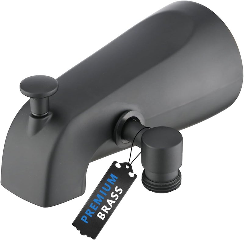 PROOX All Metal Tub Spout with Diverter Matte Black, Diverter Tub Spout for Hand Shower - Image 1